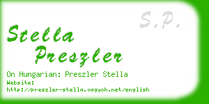 stella preszler business card